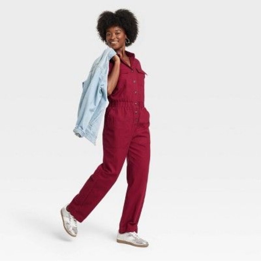 Size 17 Burgundy universal jumpsuit NWT